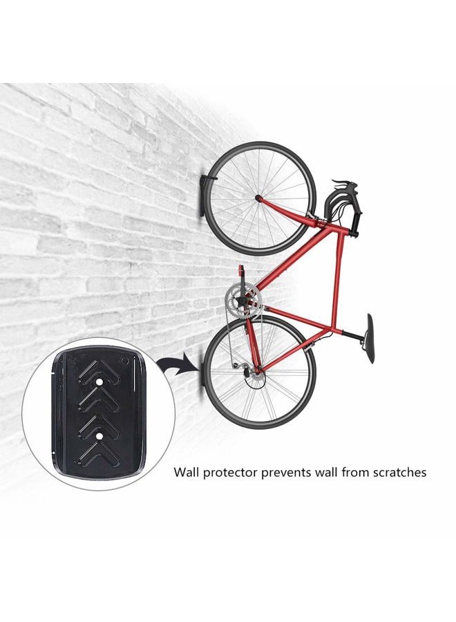 Dirza Bike Wall Mount Rack with Tire Tray - Vertical Bike Storage Rack for Indoor,Garage,Shed - Easy to install - Great for Hanging Road ,Mountain or Hybrid Bikes - Screws Included - 1 Pack - Image 4
