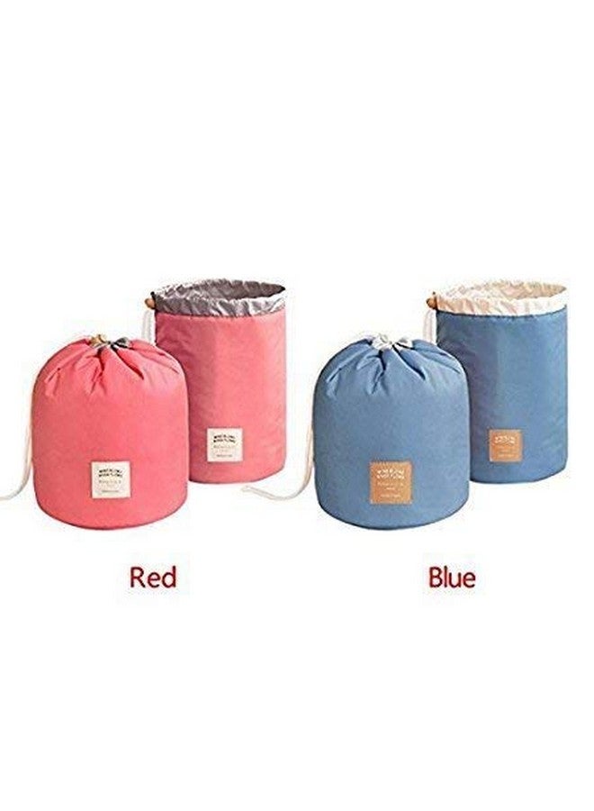 CLOMANAÂ® Round Dresser Nylon Makeup Travel Bag for Women (Multicolour) - Image 5