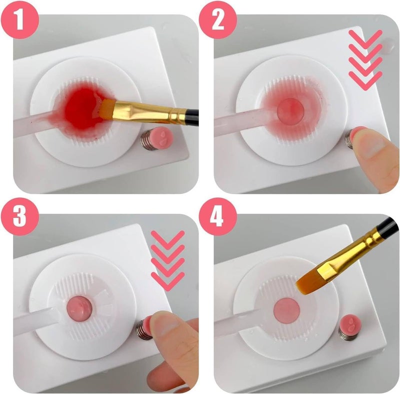 ZURITY Paint Brush Rinser Multifunctional Paint Brush Cleaner Paint Brush Washing Tool Auto Water Dispensing Cleaner Paint Brush Scrubber (Pack of 1,Multicolor) - Image 4