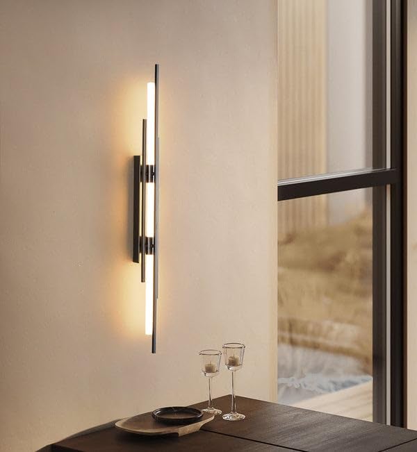 Decor Chronicle Décor Chronicle 600mm Black Long Sleek Tube Wall Light for Living Room Modern/Wall Lamps for Bedroom/for Living Room/Wall Lights for Home Decoration/Bedside Wall Lamp - Image 1