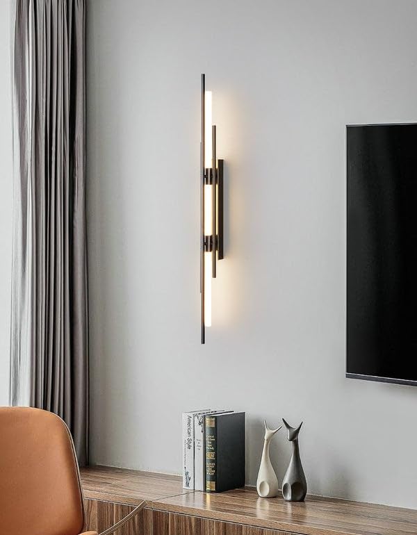 Decor Chronicle Décor Chronicle 600mm Black Long Sleek Tube Wall Light for Living Room Modern/Wall Lamps for Bedroom/for Living Room/Wall Lights for Home Decoration/Bedside Wall Lamp - Image 3