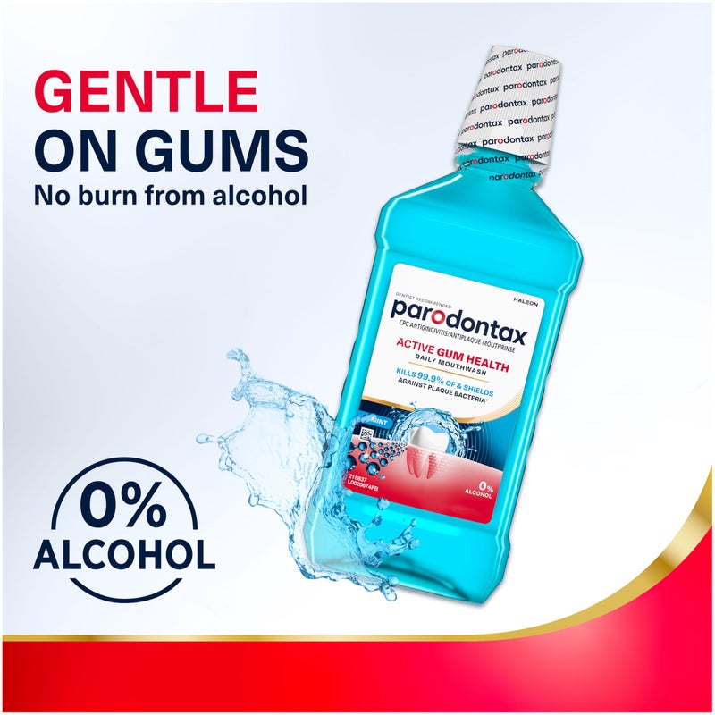 Parodontax Active Gum Health Mouthwash, Antiplaque and Antigingivitis Mouthwash, Mint, 3x16.9 Fl Oz - Image 5