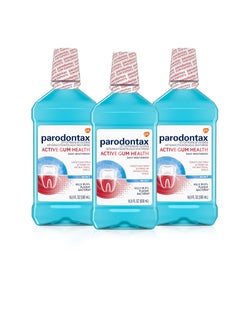 Parodontax Parodontax Active Gum Health Mouthwash, Antiplaque and Antigingivitis Mouthwash, Mint, 3x16.9 Fl Oz  - Image 1