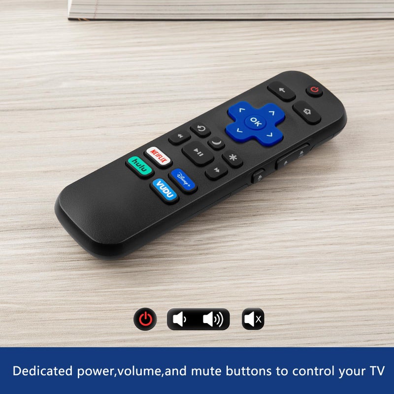 EWO'S Remote Control for Hisense-TCL-Onn-Sharp-Philips-Westinghouse-Insignia-Element Roku TV Remote Replacement - Image 3