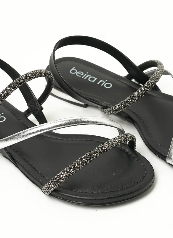 Beira Rio Beira Rio Ladies Sandals With Back Strap Black | Made In Brazil