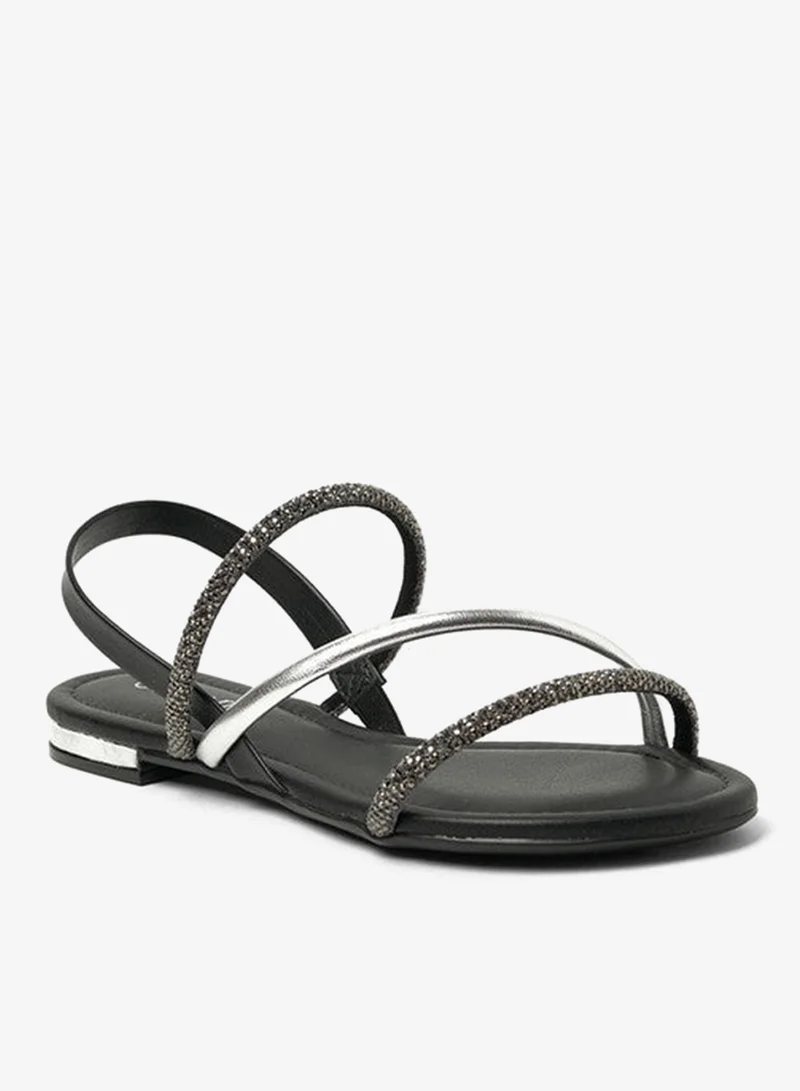 Beira Rio Black Beira Rio Ladies Sandals With Back Strap Black | Made In Brazil for Women | Best Price UAE