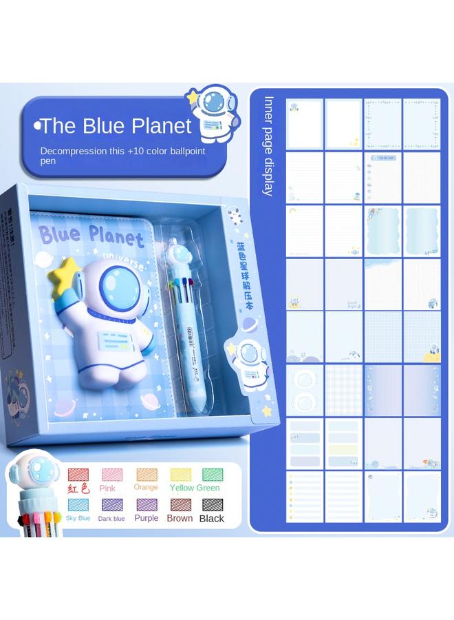 Bluejw Super Cute Q Bomb Decompression Cute Girls Decompression This Primary School Students Notepad Hand Account Suit Exercise Book Super Ins - Image 1