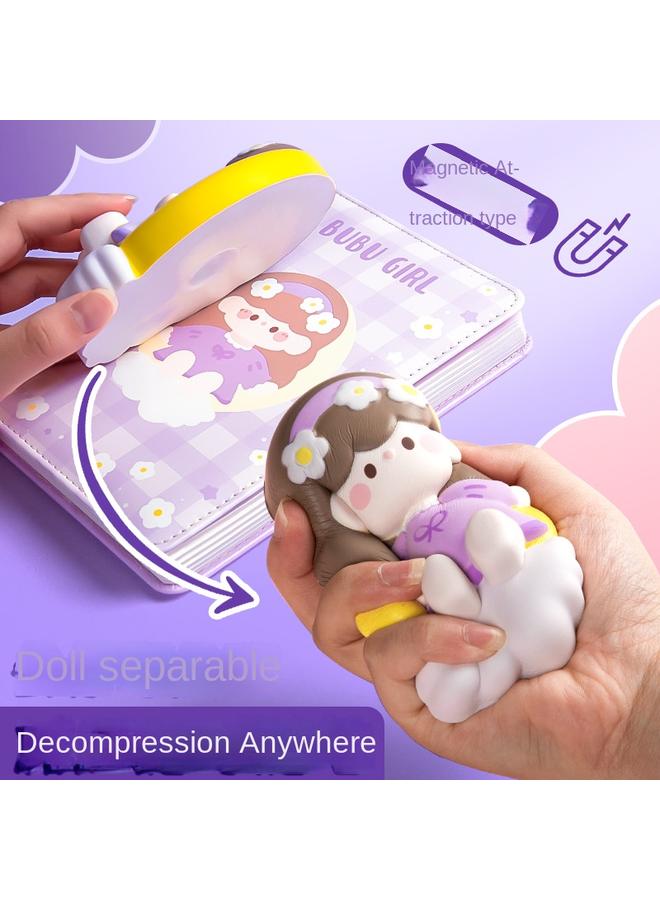 Bluejw Super Cute Q Bomb Decompression Cute Girls Decompression This Primary School Students Notepad Hand Account Suit Exercise Book Super Ins - Image 4