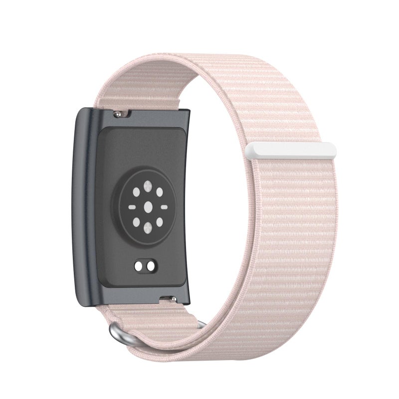 إيروريكس لساعة Amazfit Helio Strap بحلقة معدنية مكونة من قسمين من النايلون مع خطاف وحلقة تثبيت (وردي لؤلؤي) - Image 3