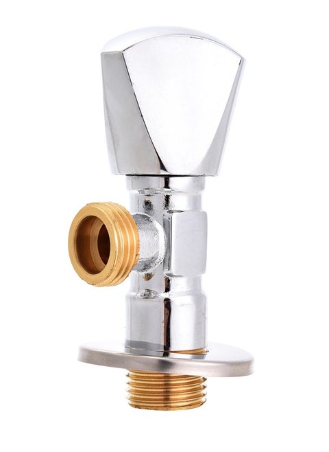 Faucet with Brass Angle Valve - Anti-Cossosion Quick Connect 90-Degree Water Shut-Off Valve for Precise Water Flow Control - Ideal for Kitchen, Bathroom, and Under-Sink Plumbing Applications