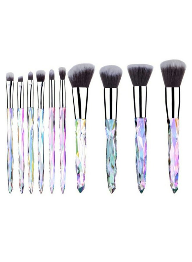 طقم فراشي مستحضرات تجميل احترافية مكون من 15 قطعة متعدد الألوان