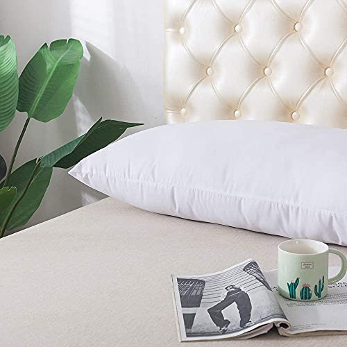 ATOOTFUSION Ultra Soft Microfiber Bed Pillows - Pack of 2 | Fluffy, Luxurious Hug Pillows for Sleeping | White, Regular Size, 16x26 Inches - Image 5