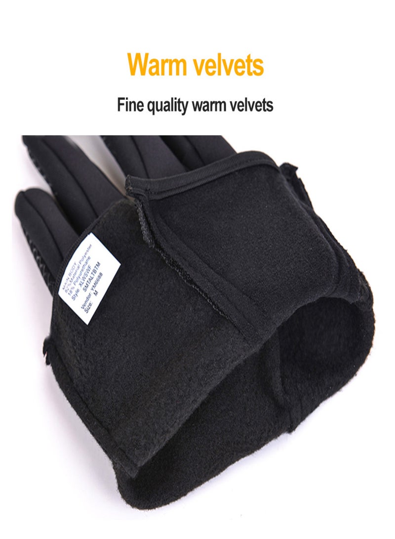 كينسيلور قفازات Kyncilor Glove خارجية شتوية دافئة غير قابلة للانزلاق تعمل باللمس لركوب الدراجات الرياضية، لون أزرق بحيرة (مقاس XL) - Image 5