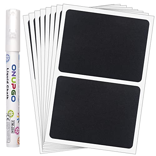 ONUPGO Chalkboard Labels (48 Pack), Reusable Blackboard Stickers, Waterproof Chalkboard Sticker for Jars, Parties Decoration, Craft Rooms, Weddings, Storage, Organize Your Home & Kitchen(4"x3") - Image 1