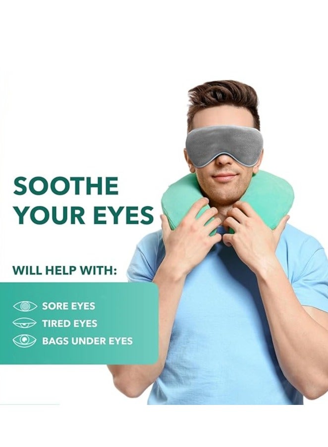 Microwave Activated Warm Eye Compress for Dry Eyes, Blepharitis  Stye Eye Treatment - Heated Eye Masks for Dry Eyes - Dry Eye Therapy Mask  Eye Compress Moist Heat Delivers Warm Compress for Eyes - Image 3