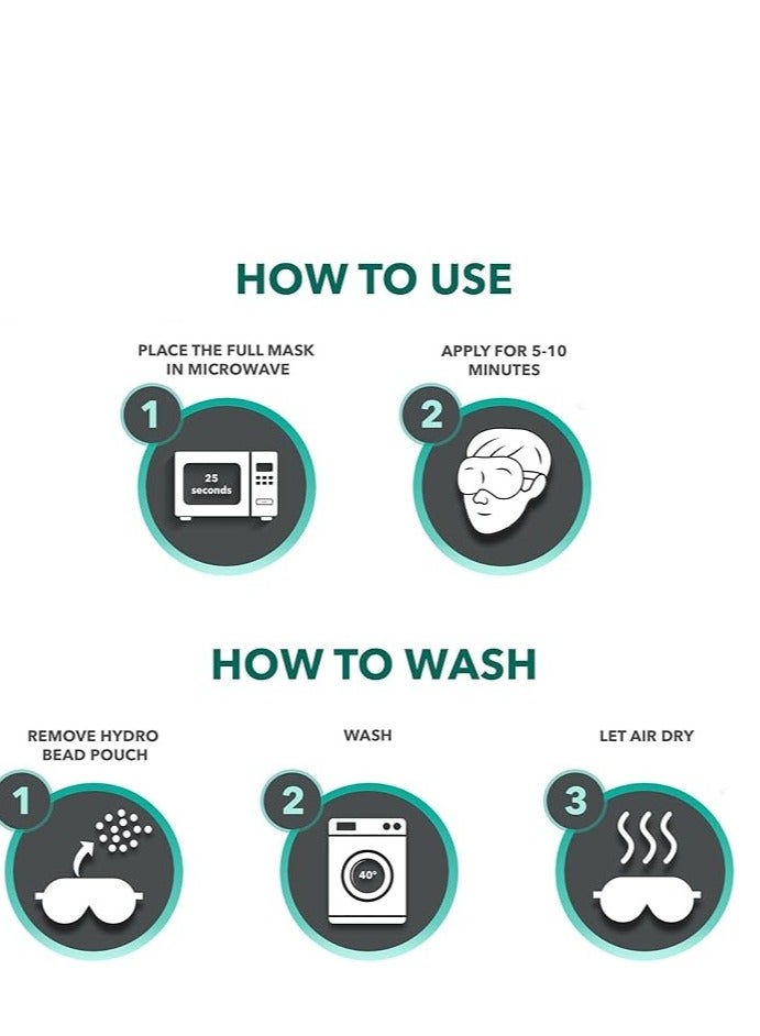 Microwave Activated Warm Eye Compress for Dry Eyes, Blepharitis  Stye Eye Treatment - Heated Eye Masks for Dry Eyes - Dry Eye Therapy Mask  Eye Compress Moist Heat Delivers Warm Compress for Eyes - Image 4