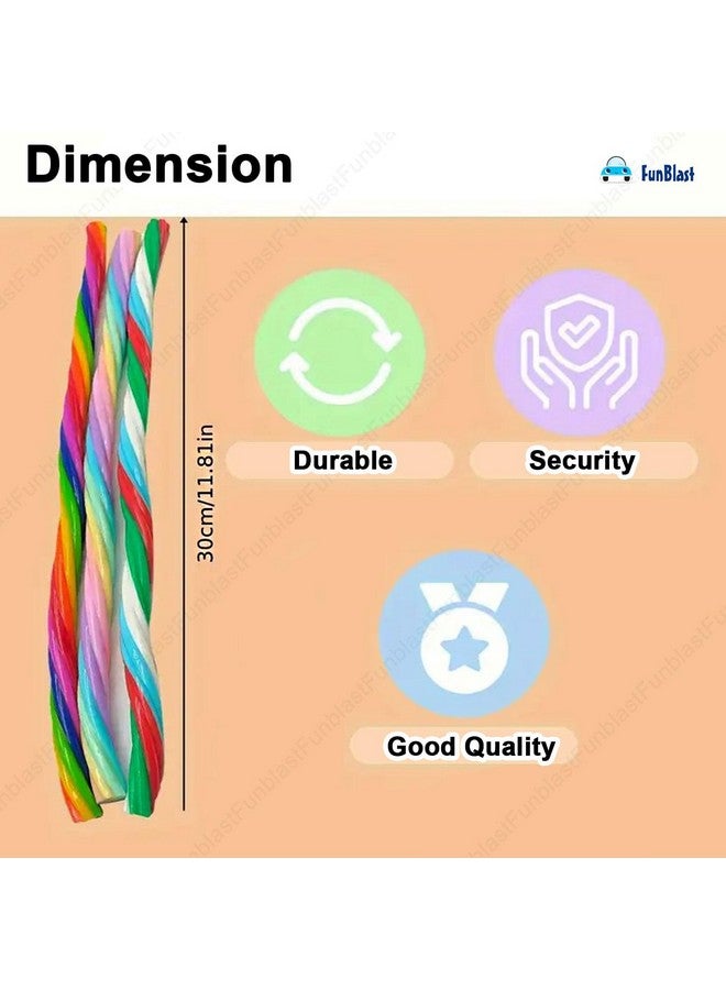 FunBlast Stretchy String Fidget Toys, 5 Pcs Colorful Candy Twist Stretchy Noodle Strings, Monkey Noodles Fidget Toy, Twist & Stretch Toy for Kids, Stress Relief Toys for Kids & Adults - Image 2