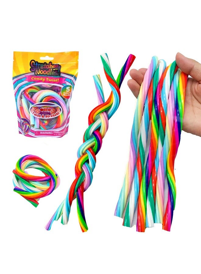 FunBlast Stretchy String Fidget Toys, 5 Pcs Colorful Candy Twist Stretchy Noodle Strings, Monkey Noodles Fidget Toy, Twist & Stretch Toy for Kids, Stress Relief Toys for Kids & Adults - Image 1