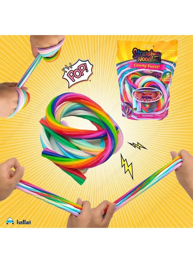 FunBlast Stretchy String Fidget Toys, 5 Pcs Colorful Candy Twist Stretchy Noodle Strings, Monkey Noodles Fidget Toy, Twist & Stretch Toy for Kids, Stress Relief Toys for Kids & Adults - Image 5