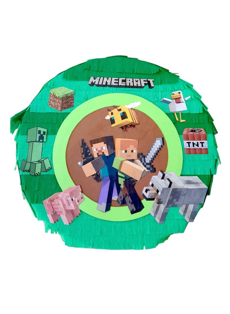 Minecraft Round Pinata Birthday Minecraft Pinata