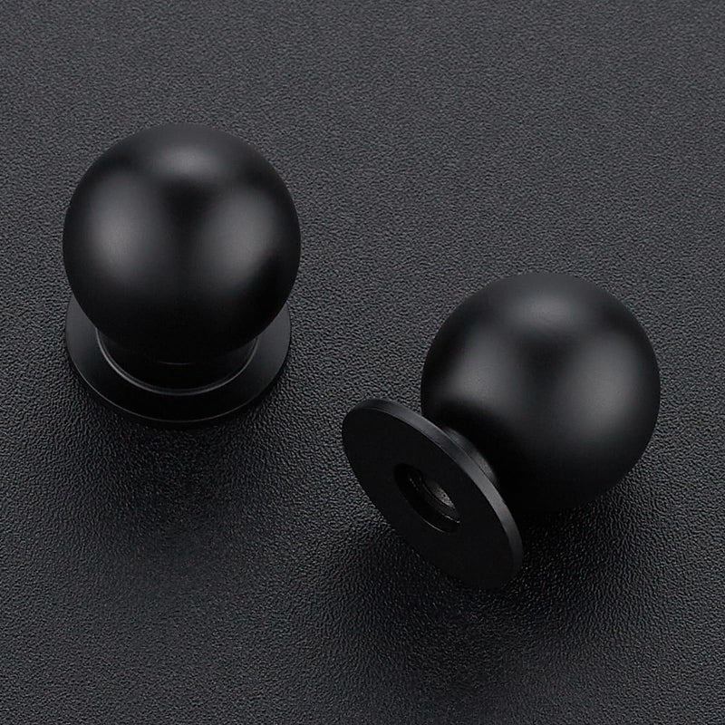 Ravinte Decor 12 Pack Black Cabinet Knobs, Round Dresser Knobs, Ball Kitchen Cabinet Hardware, 0.95" Diameter - Image 2