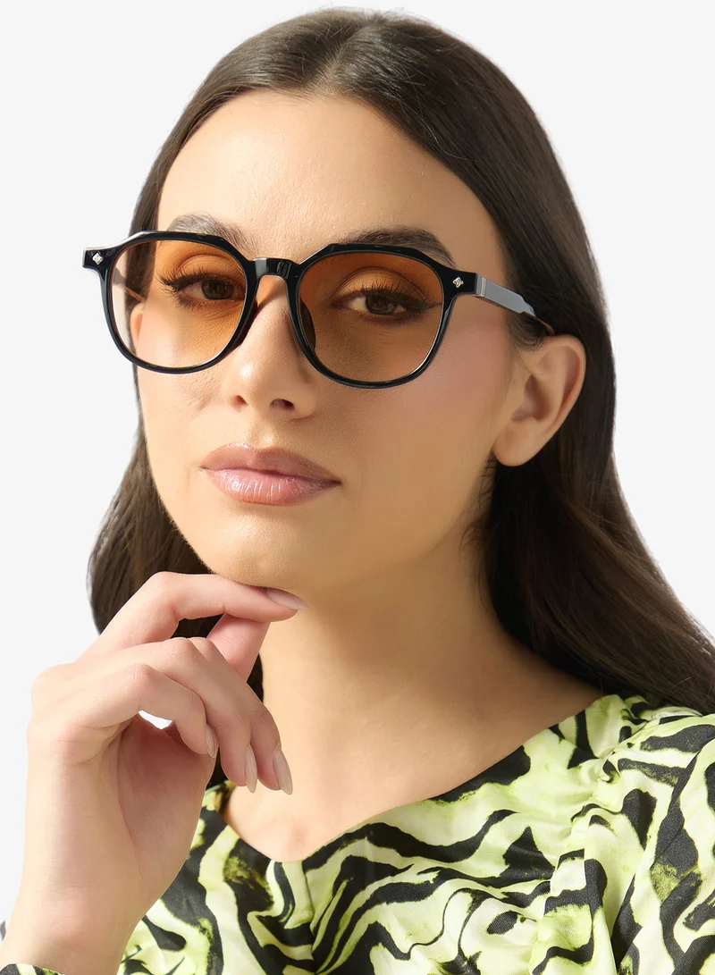 Ginger Brown Geometric Polarized Sunglasses for Women | Best Price UAE