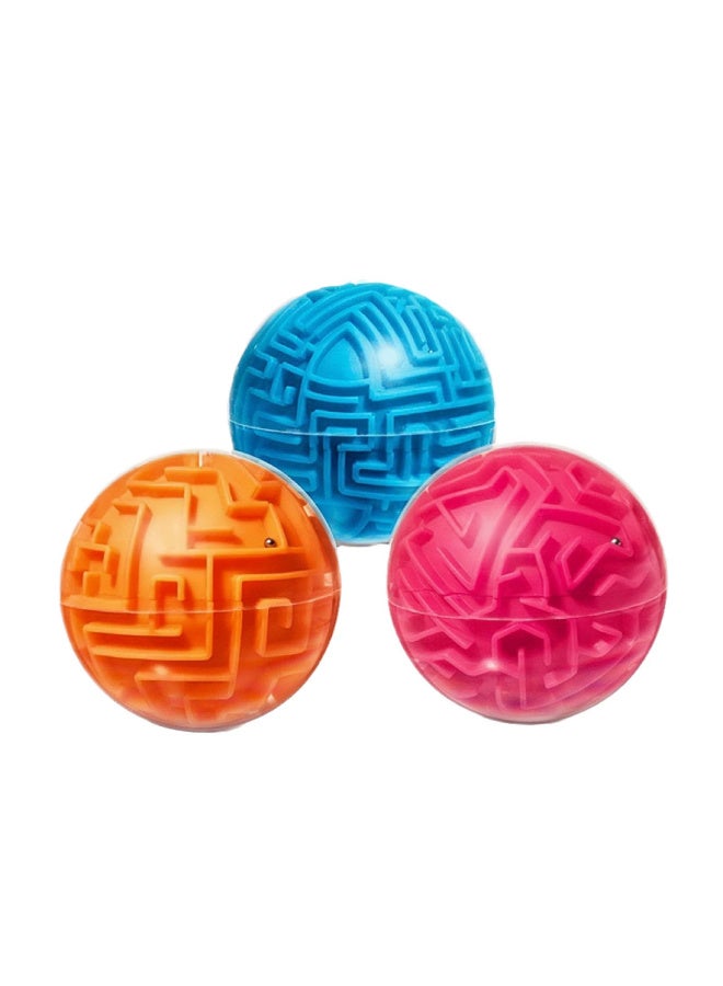 ZESITH 3D Stereo Magic Maze Ball, Kids Balance Rolling Track Educational Toy - Red - Image 3