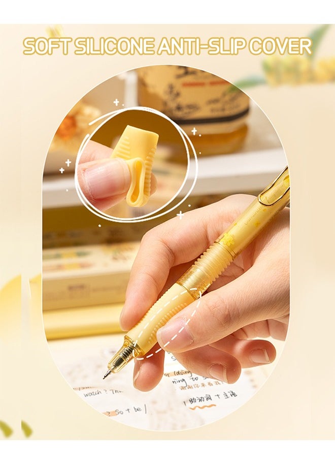 Beyond Cartoon Gel Ink Pens Set, 0.5 mm Black Premium Gel Roller Pen, Gel Pens for Smooth Writing Office School Drawing Supplies (Yellow)  - Image 2