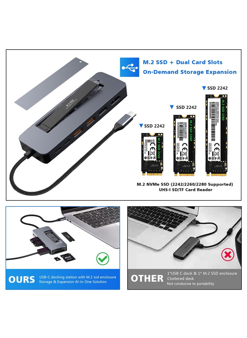 ZIDLI 9-in-1 USB-C Hub: M.2 SSD Slot (4TB) | 100W PD Fast Charge | HDMI 4K@60Hz HDR | 10Gbps Ports | Gulf Business Edition - Image 4