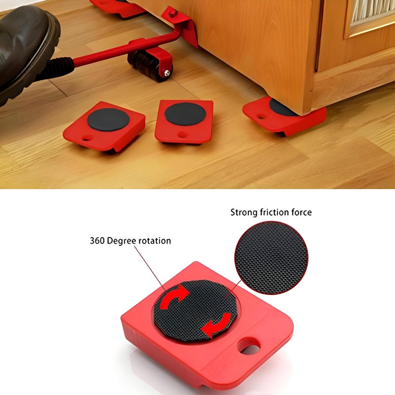 Hardware Moving Kit - 4 Piece Strong Set with Swivel Wheels to Safely Lift and Move Heavy Furniture (1) - Image 2