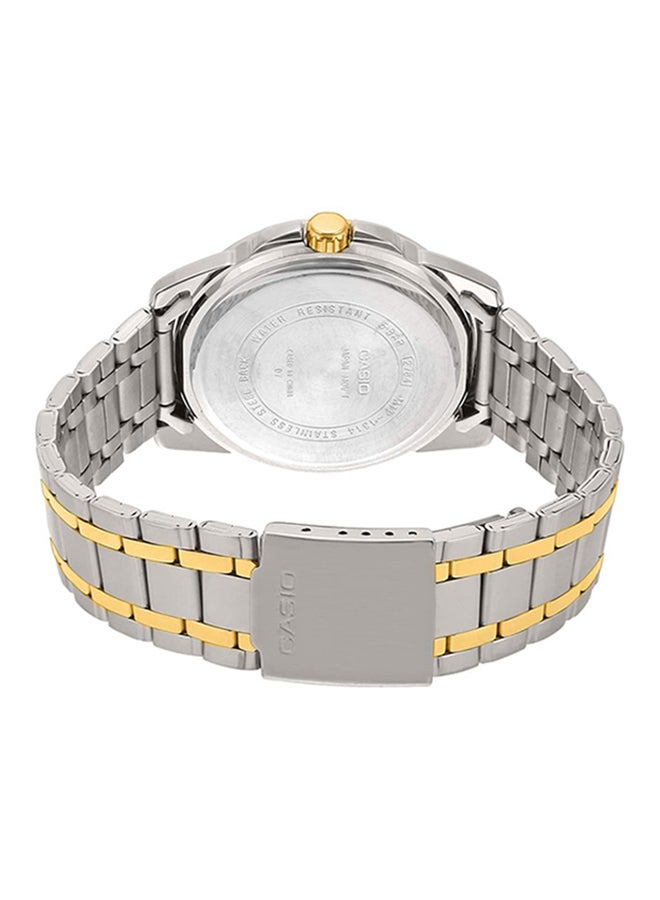 CASIO Men Water Resistant Analog Watch MTP-1314SG-1A - 45 mm - Silver/Gold - Image 2