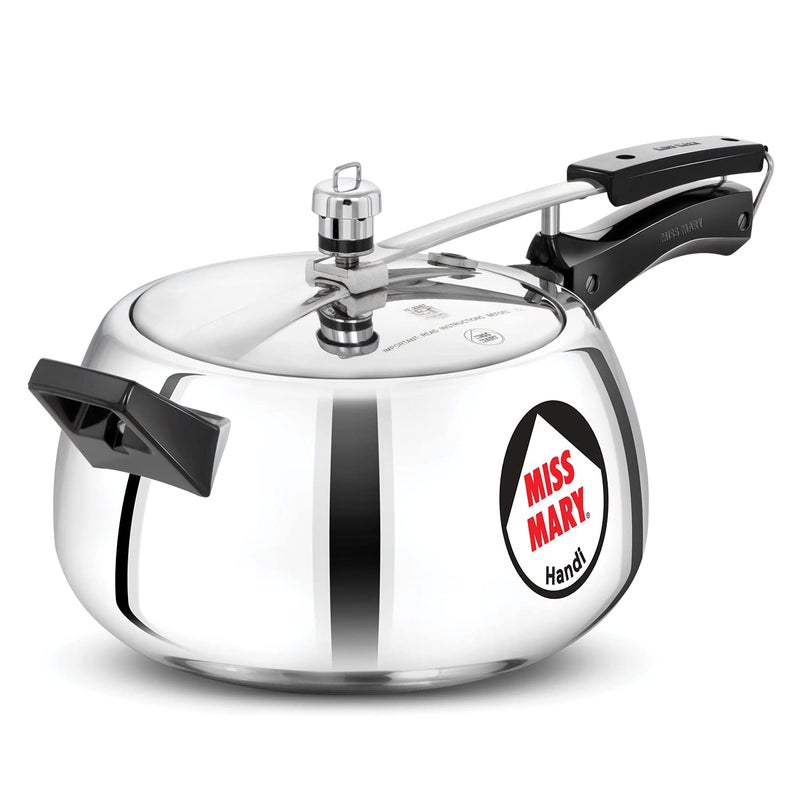 Hawkins 5 Litre Miss Mary Handi Pressure Cooker, Inner Lid Cooker, Silver (Mmh50) Aluminium - Image 1
