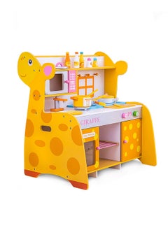 MaBaby Children's Simulation Play House Kitchen Cooking Boys and Girls Toy Set Wooden Kitchen Baby Simulation Wooden Kitchenware  - Image 1