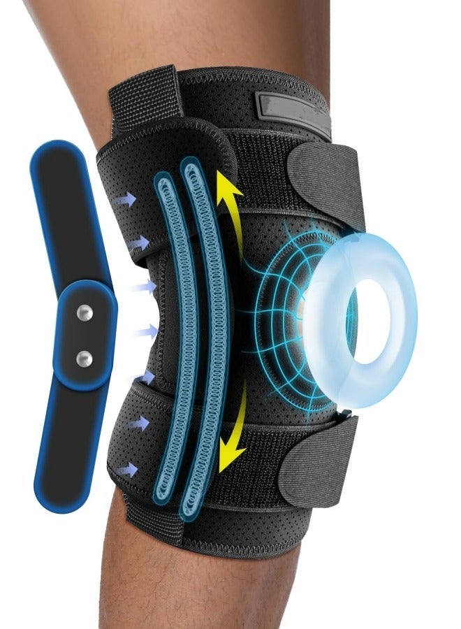 general Hinged Knee Brace for Meniscus Tear Adjustable Support for Knee Pain and ACL MCL Injury or Surgery Recovery - Image 1