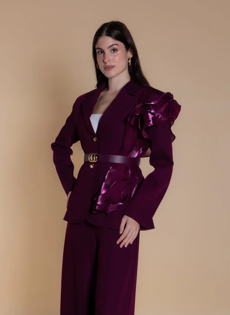 شايبس TAILORED RUFFLED BLAZER SET