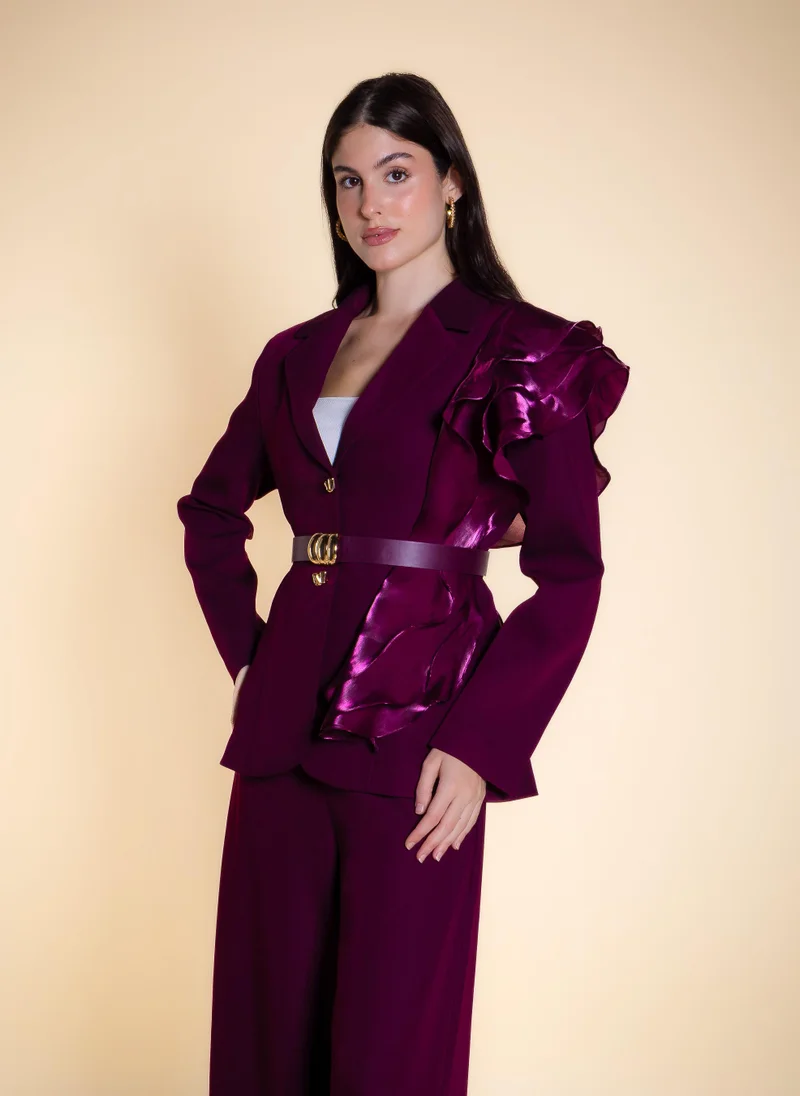 شايبس TAILORED RUFFLED BLAZER SET