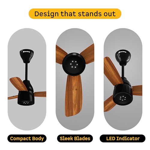 atomberg Renesa Enzel 600mm Newly Launched BLDC Ceiling Fan with Remote | BEE 5 star |High Air Delivery|LED Speed Indicator |Low Noise |Sleek Design | Power Saving | 3 Year Warranty | Honey Maplewood - Image 2
