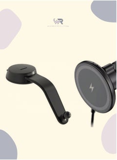 Magsafe 15W wireless charger built-in car Windshield and Dashboard Magnetic mount holder with  Good flexibility arm of aluminium and plastic