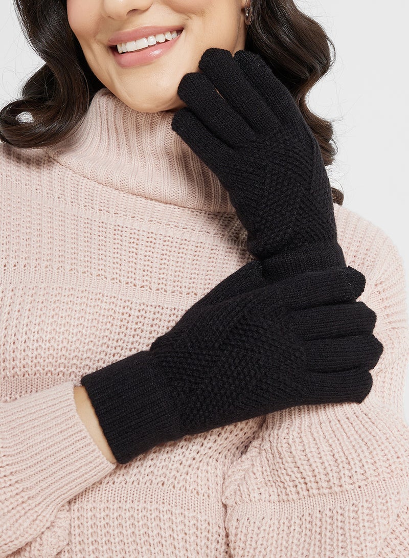 ELLA Knitted  Patterned Winter Glove  - Image 4