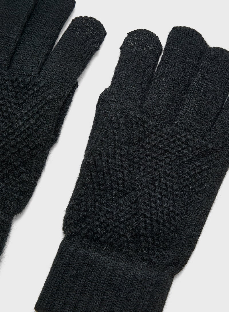 ELLA Knitted  Patterned Winter Glove  - Image 3