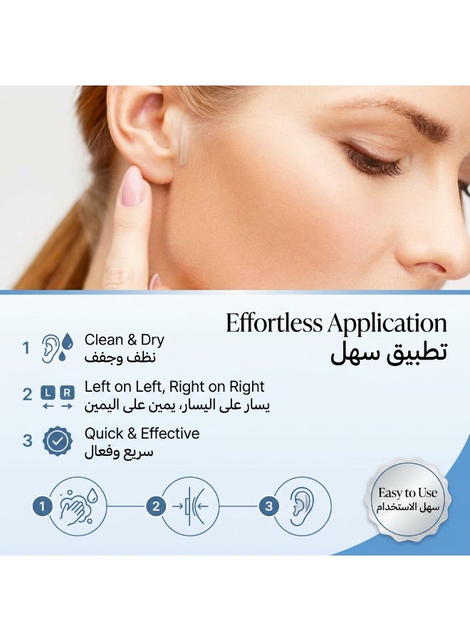 Ear Corrector, 6 PCS Cosmetic Ear Tape Patches, Ear Tape for Adults and Children, Invisible Ear Tapes Transparent Painless Silicone Ear Stickers for Ear Reduction, Supporting Correction - Image 3