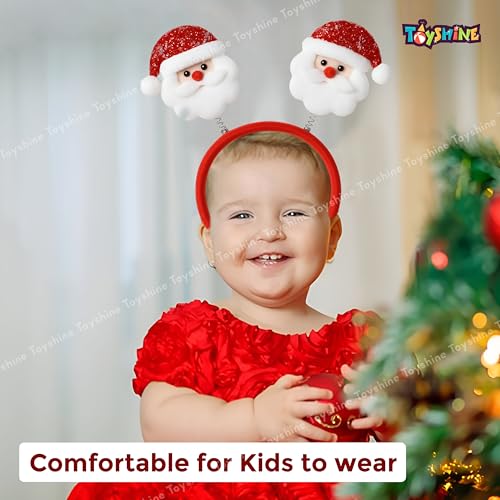 Toyshine Santa Claus Bopper Headband | Cute Christmas Party Hairband for Kids & Adults | Holiday Dress Up, Festive Costume Accessory for Xmas & New Year - Image 4