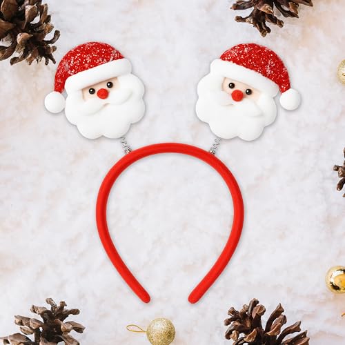 Toyshine Santa Claus Bopper Headband | Cute Christmas Party Hairband for Kids & Adults | Holiday Dress Up, Festive Costume Accessory for Xmas & New Year - Image 1