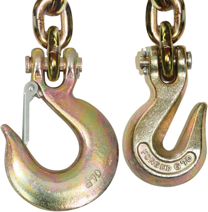 VULCAN Binder Chain with Grab and Sling Hooks - Grade 70 Standard Duty - 5/16 Inch x 16 Foot - 4,700 Pound Safe Working Load - Image 5