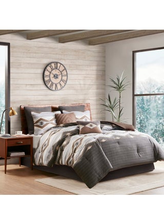 Woolrich Rustic Lodge Cabin Comforter Set  All Season Down Alternative Warm Bedding Layer and Matching Shams Oversized Queen Bitter Creek GreyBrown - pzsku/Z2F6203DECE1C029CD3D6Z/45/1750417478/448e9437-5305-4e8e-a5be-38ad5145f1d8