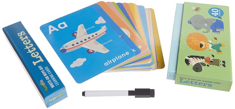 Spark Notes Write-On Wipe-Off Learning Cards: Letters - Image 1