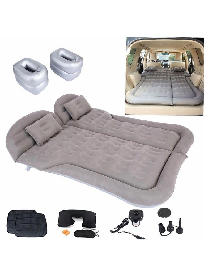 Onirii SUV Air Mattress - Thickened Flocking Car Mattress for Travel and Camping - Portable Sleeping Bed With 2 Pillows & Electric Pump for Trunk SUV - Image 1