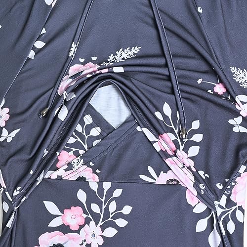 GINKANA Women's Nursing Hoodie Sweatshirt Long Sleeves Breastfeeding Maternity Tops Casual Clothes with Kangaroo Pocket - Image 5