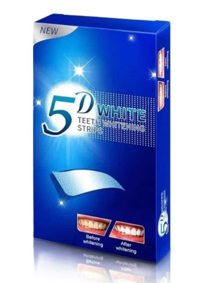 5 دي شرائط تبييض الاسنان 5D شرائط بيضاء 10 قطعه - Image 1