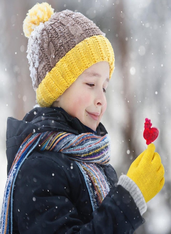 ONESING 6 Pairs Kids Knit Gloves for Winter - Solid Finger Gloves for Boys & Girls (Mixcolor, 6 pairs) - Image 4